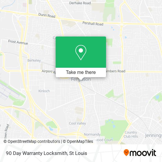 90 Day Warranty Locksmith map