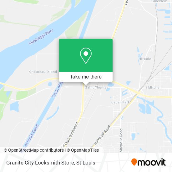 Mapa de Granite City Locksmith Store
