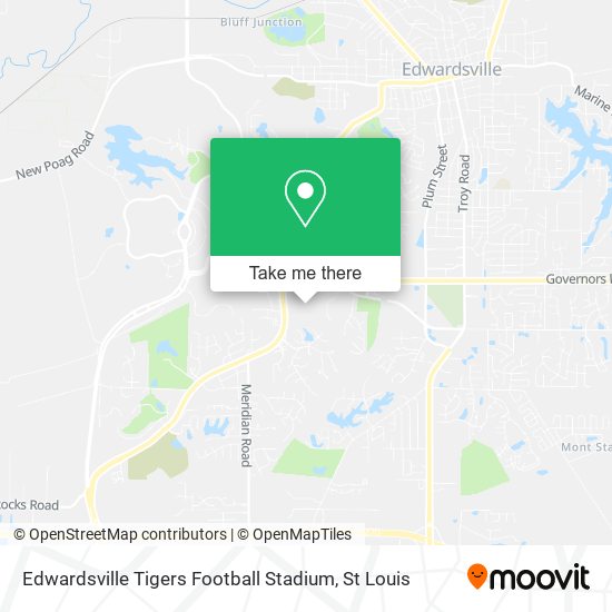 Edwardsville Tigers Football Stadium map