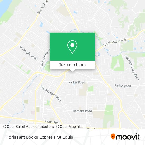 Florissant Locks Express map