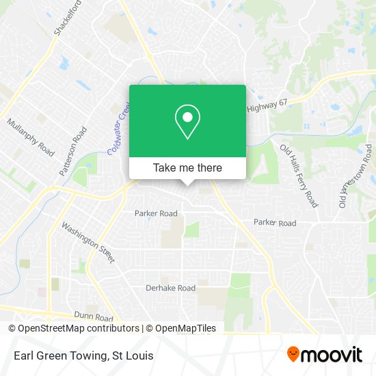 Earl Green Towing map