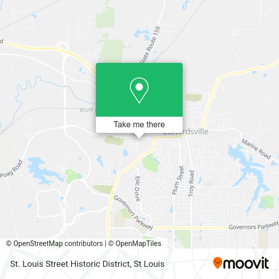 St. Louis Street Historic District map