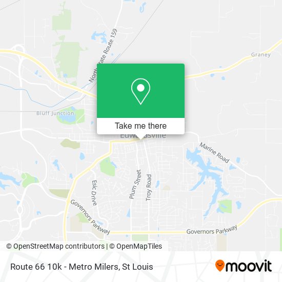 Route 66 10k - Metro Milers map