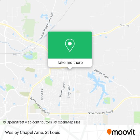 Mapa de Wesley Chapel Ame