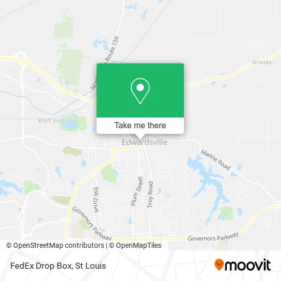 FedEx Drop Box map