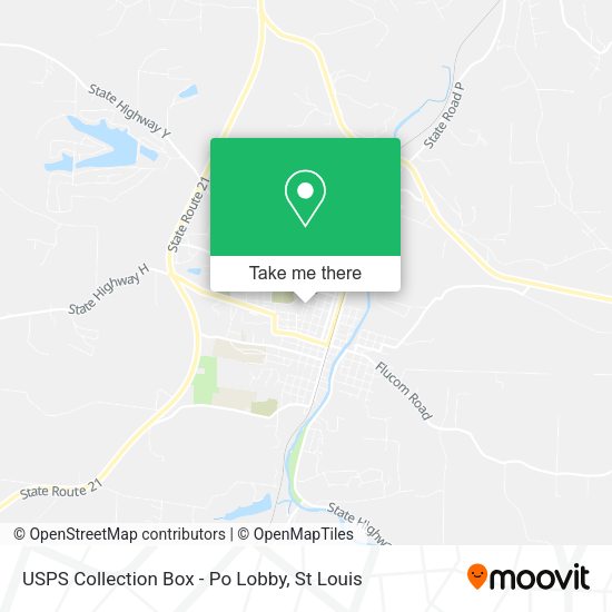 Mapa de USPS Collection Box - Po Lobby