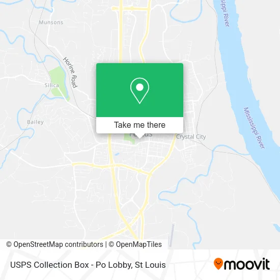 Mapa de USPS Collection Box - Po Lobby
