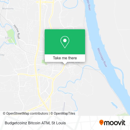 Mapa de Budgetcoinz Bitcoin ATM