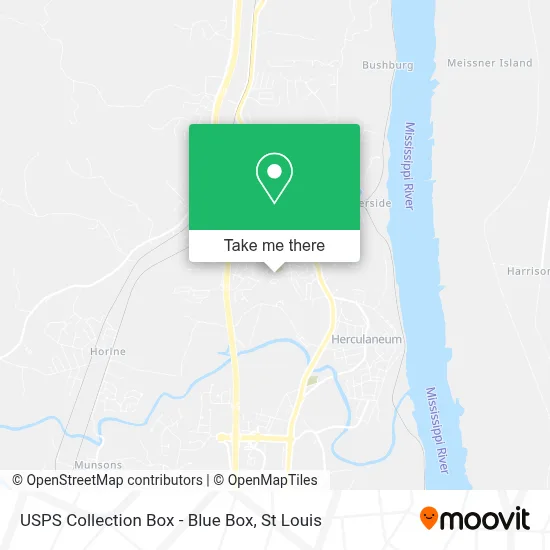 USPS Collection Box - Blue Box map