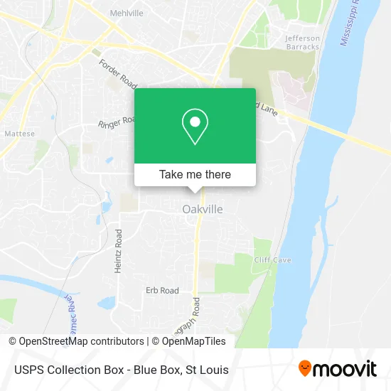 USPS Collection Box - Blue Box map