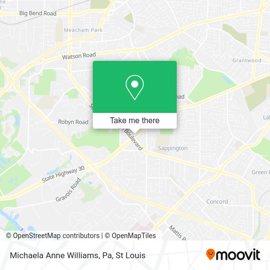 Michaela Anne Williams, Pa map