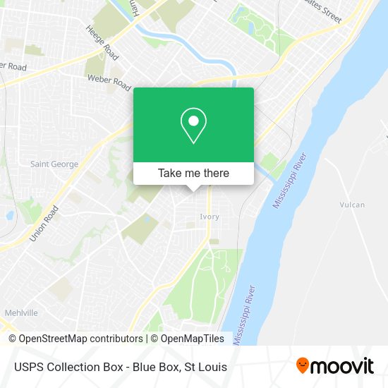 USPS Collection Box - Blue Box map