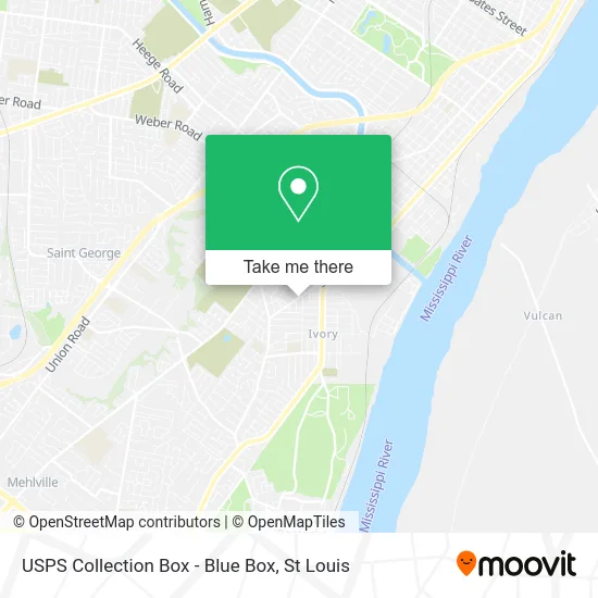 USPS Collection Box - Blue Box map