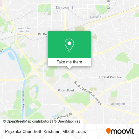 Priyanka Chandroth Krishnan, MD map