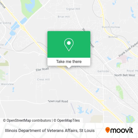 Illinois Department of Veterans Affairs map