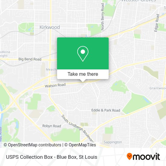 Mapa de USPS Collection Box - Blue Box