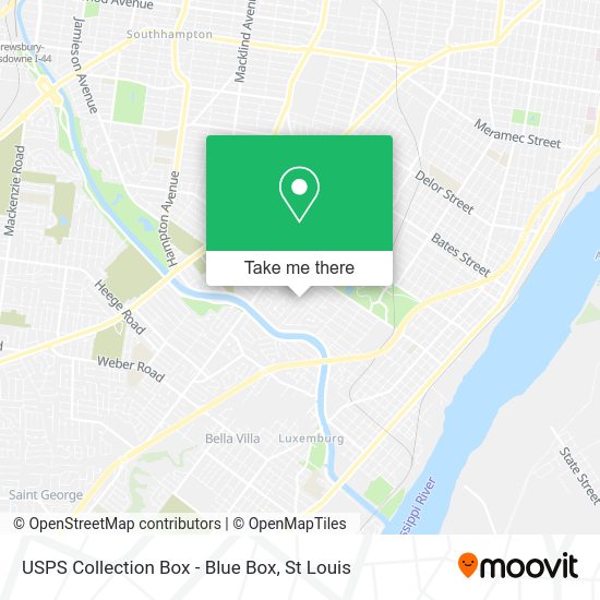 USPS Collection Box - Blue Box map