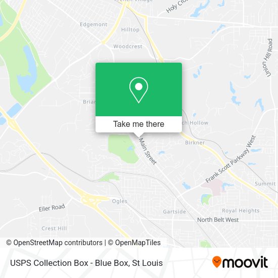 USPS Collection Box - Blue Box map