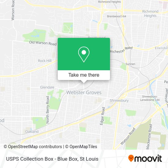 USPS Collection Box - Blue Box map