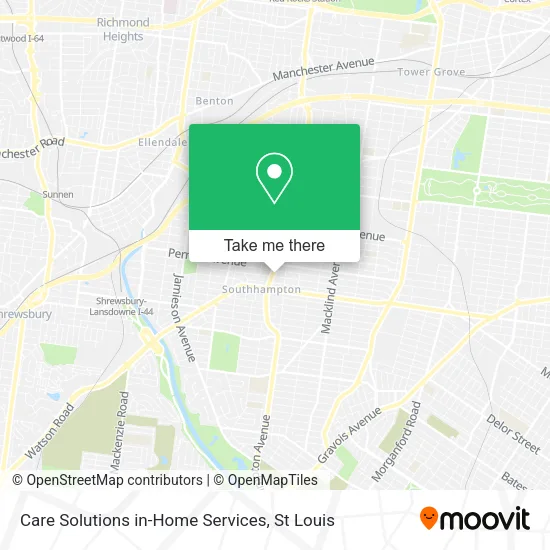 Care Solutions in-Home Services map