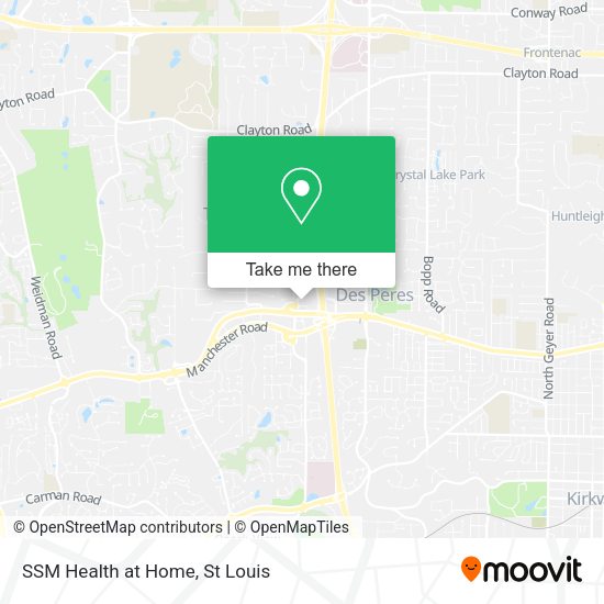 Mapa de SSM Health at Home