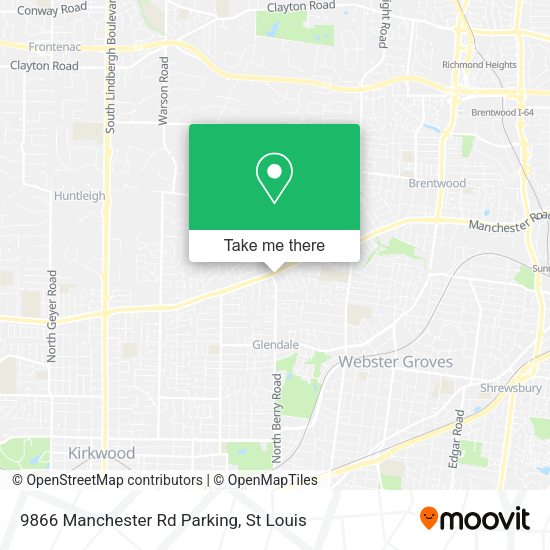 Mapa de 9866 Manchester Rd Parking