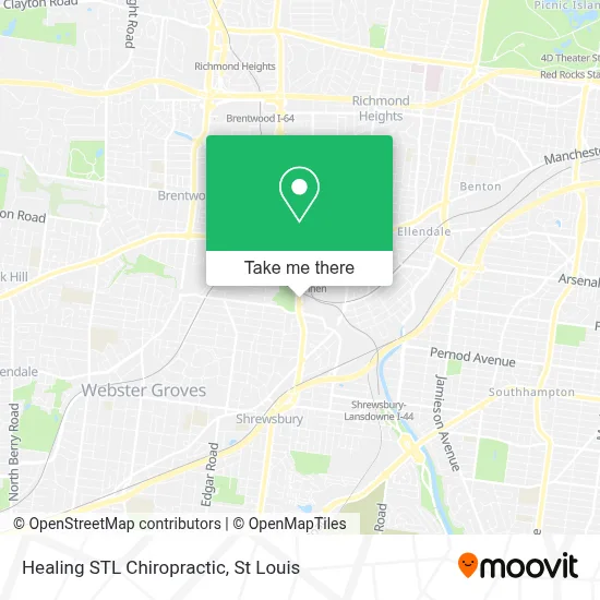 Healing STL Chiropractic map