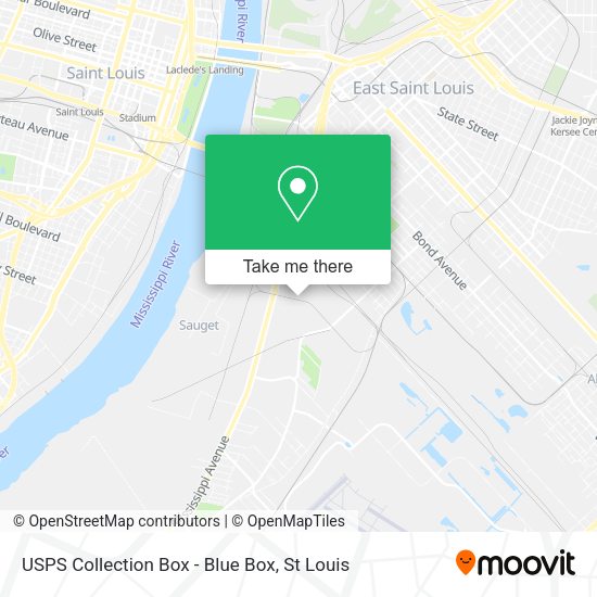 Mapa de USPS Collection Box - Blue Box