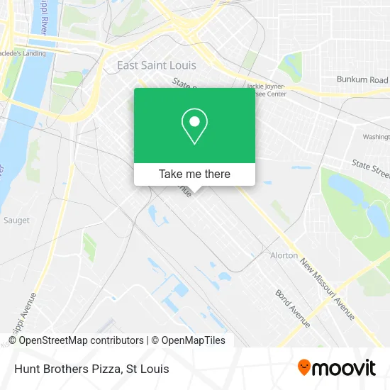 Hunt Brothers Pizza map