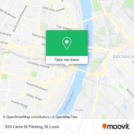 Mapa de 520 Cerre St Parking