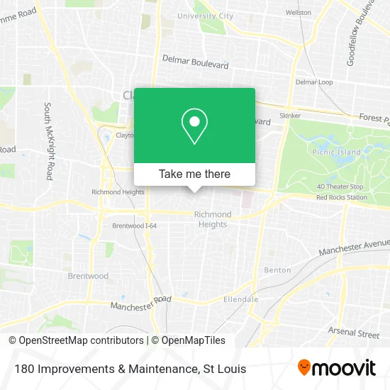 180 Improvements & Maintenance map