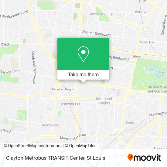Clayton Metrobus TRANSIT Center map