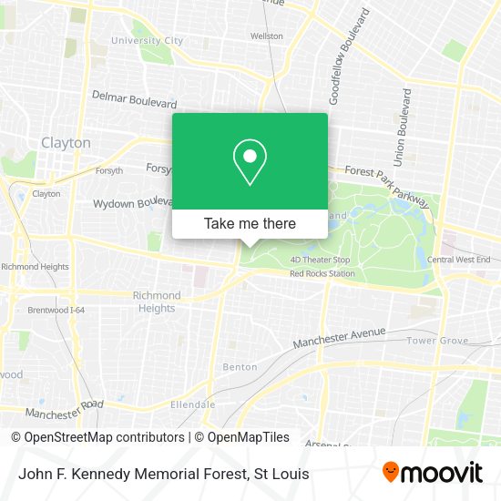 John F. Kennedy Memorial Forest map