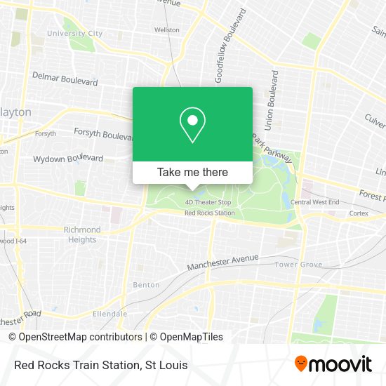 Red Rocks Train Station map