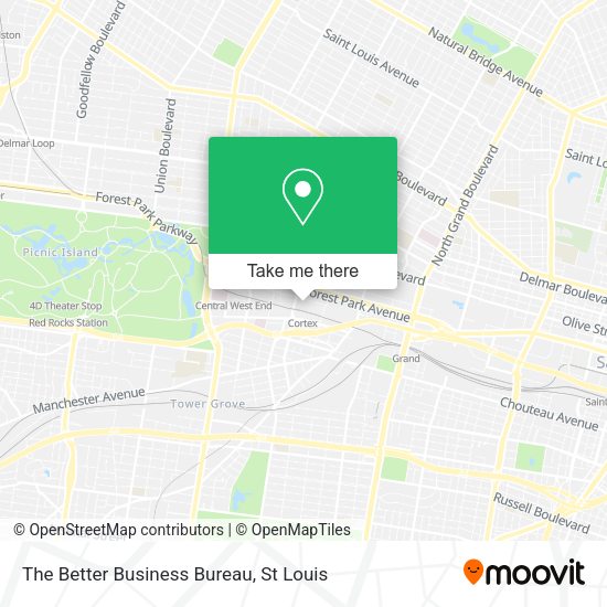 The Better Business Bureau map