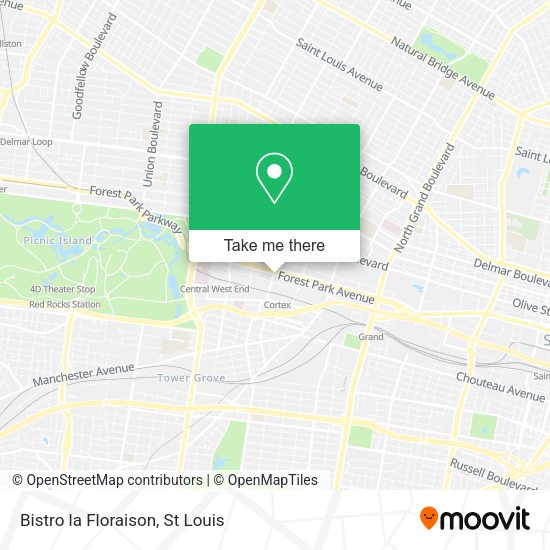 Bistro la Floraison map