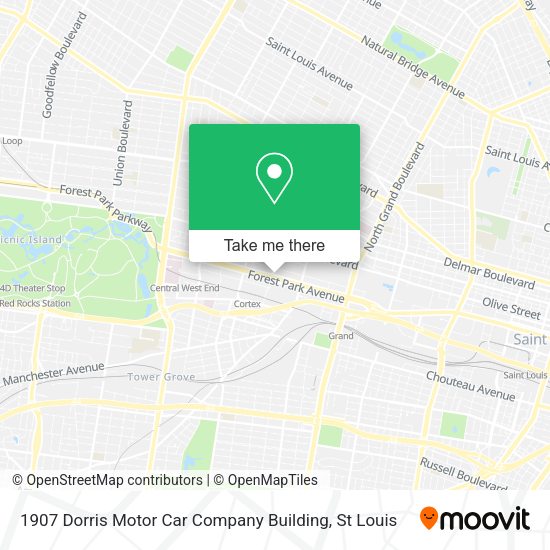 1907 Dorris Motor Car Company Building map