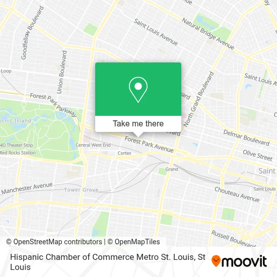Hispanic Chamber of Commerce Metro St. Louis map