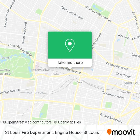 St Louis Fire Department. Engine House map