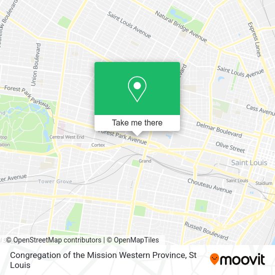 Congregation of the Mission Western Province map