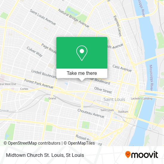 Mapa de Midtown Church St. Louis