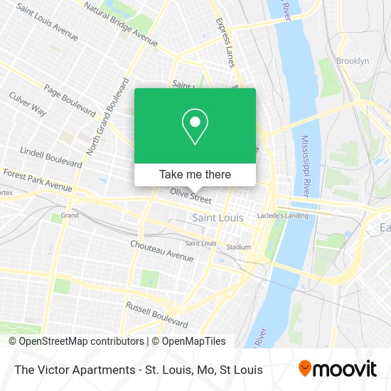 The Victor Apartments - St. Louis, Mo map