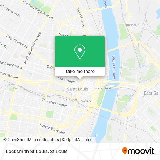 Locksmith St Louis map