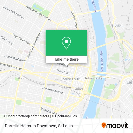 Darrell's Haircuts Downtown map