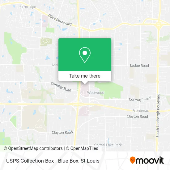USPS Collection Box - Blue Box map