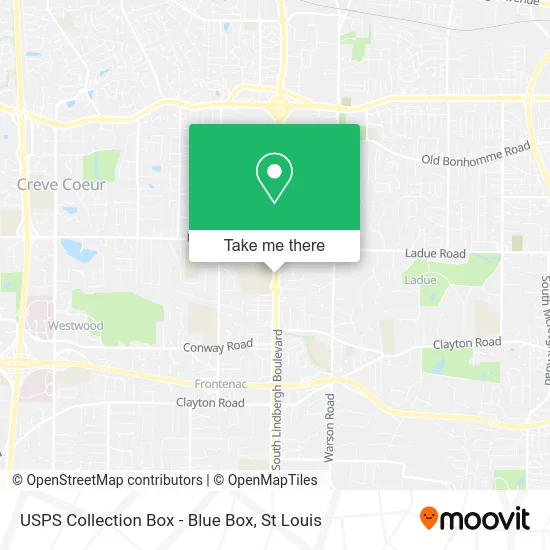 USPS Collection Box - Blue Box map