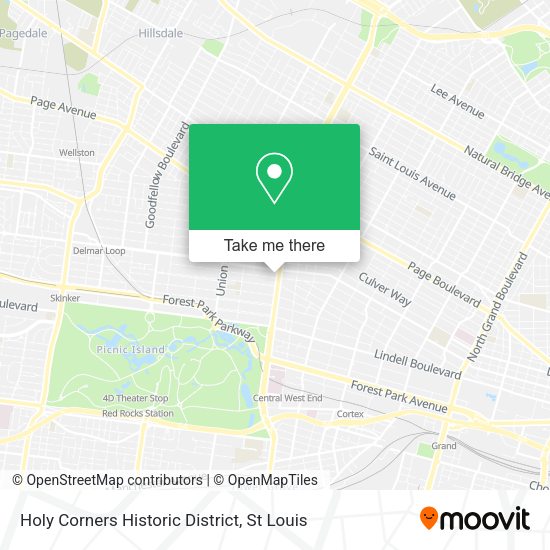 Holy Corners Historic District map