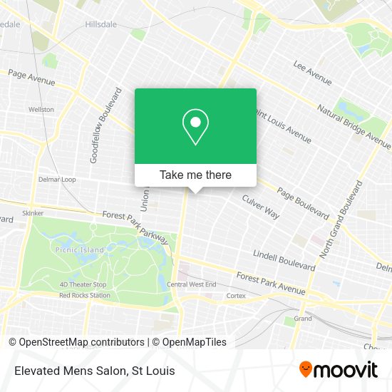 Elevated Mens Salon map