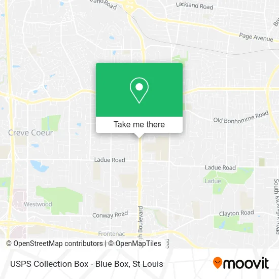 USPS Collection Box - Blue Box map