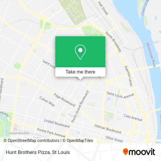 Hunt Brothers Pizza map